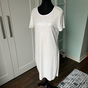 Michaels Kors White Sequin Dress.